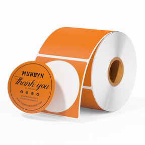 MUNBYN 2" runde Thermoaufkleber-Etiketten | 750 Etiketten pro Rolle