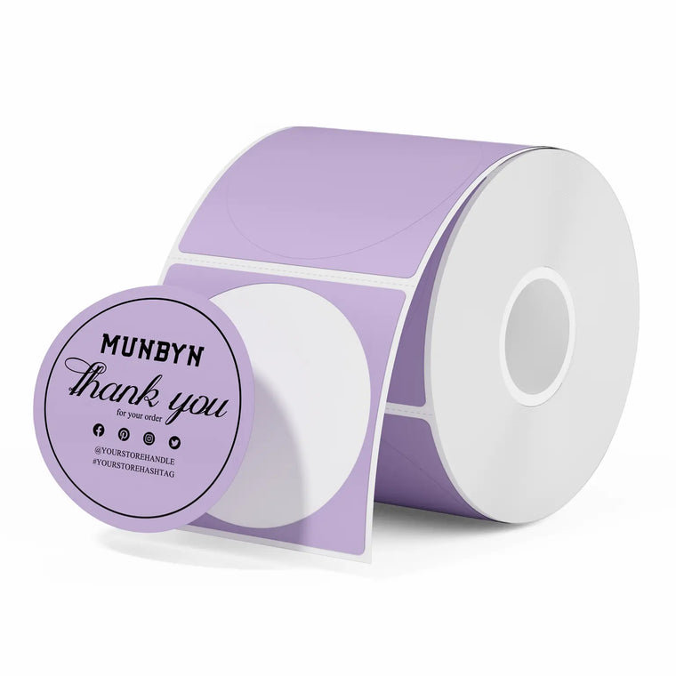 2" round full-color label