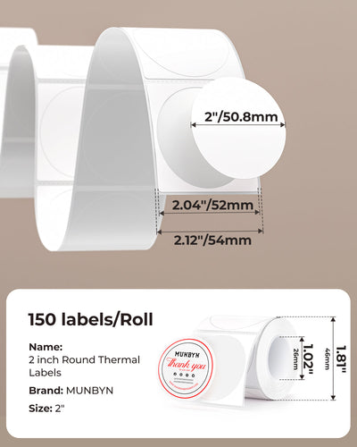 MUNBYN supplement branding labelkit voor gepersonaliseerde verpakking
