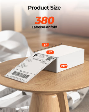 4 x 6 Zoll Versandaufkleber Thermopapier - Weiß (Aufgewertet)