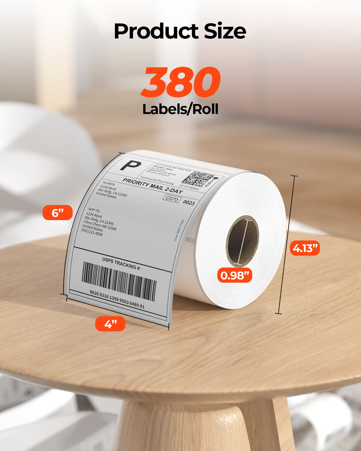 MUNBYN 4x6 Versandaufkleber, DHL Thermoetiketten, BPA-freie Thermopapier| Rolle