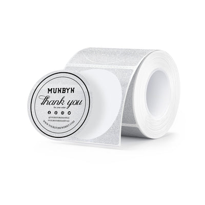 MUNBYN Étiquettes thermiques scintillantes 2" pour autocollants de branding