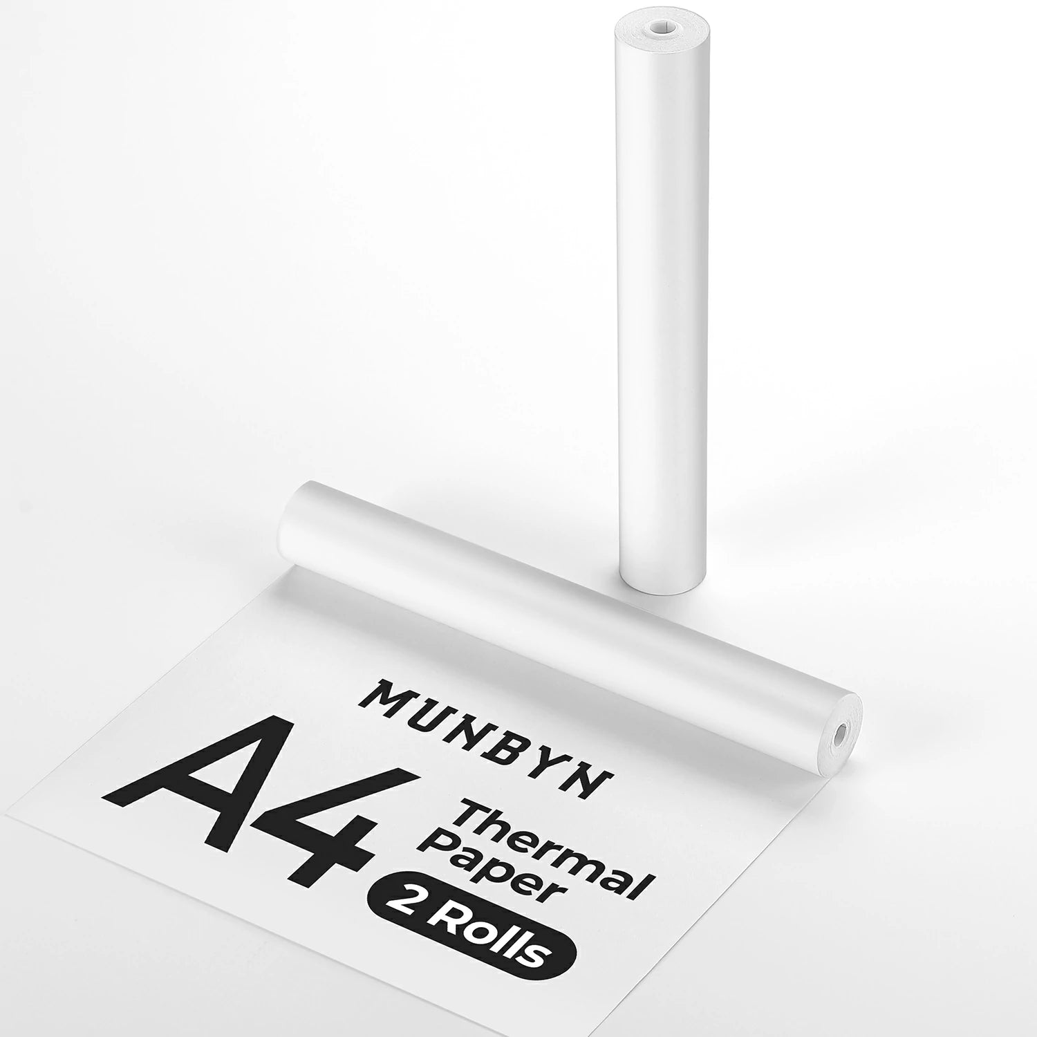 MUNBYN bietet A4-Thermopapier in Rollen und als Faltblätter an.