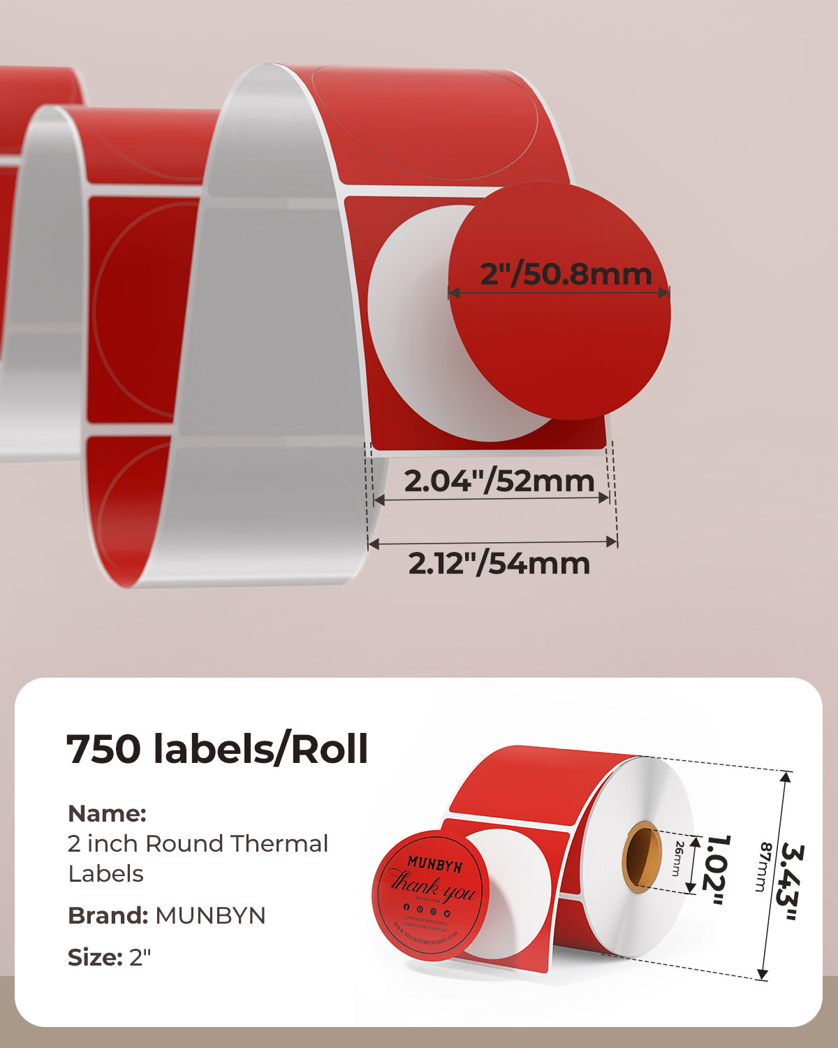 MUNBYN kit d'étiquettes de branding pour boulangerie et emballage personnalisé