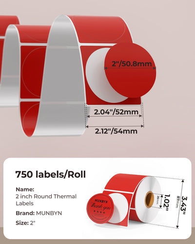 MUNBYN kit d'étiquettes de branding pour boulangerie et emballage personnalisé