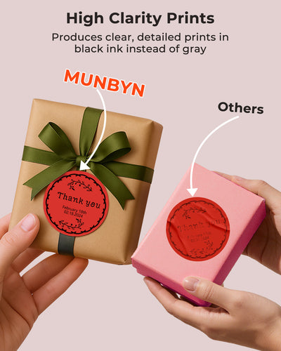 MUNBYN kit d'étiquettes de branding pour boulangerie et emballage personnalisé