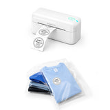 MUNBYN RealWriter 402B Bluetooth Drucker & Kreis Etiketten Kleidung Verpackung Branding Set