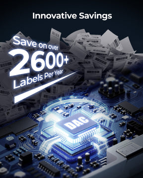 MUNBYN RealWriter 405B Bluetooth-Thermodrucker mit austauschbarem Druckkopf und Etikettenhalter