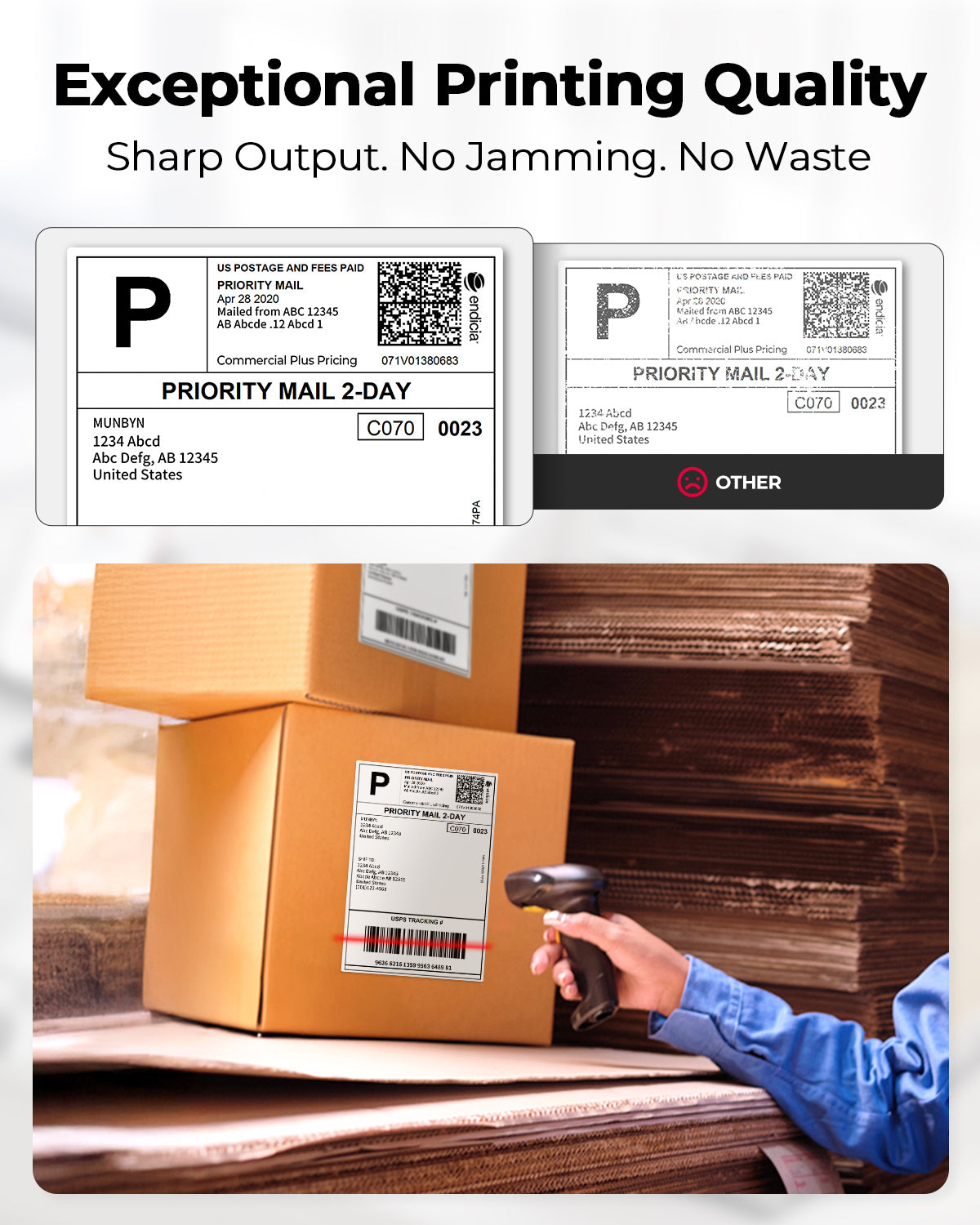 MUNBYN 4x6 Versandaufkleber, DHL Thermoetiketten, BPA-freie Thermopapier