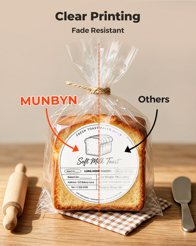 MUNBYN 4" x 4" Universal Thermal Labels for Small Businesses and Bakeries
