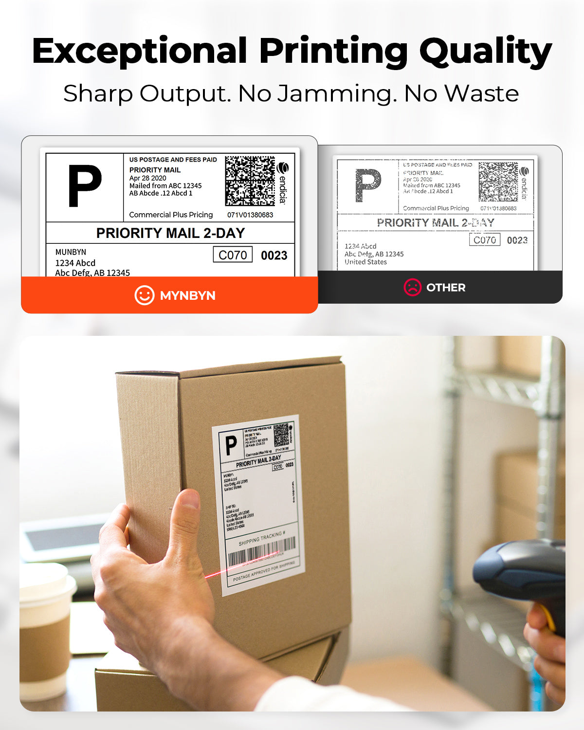 MUNBYN 4x6 Versandaufkleber, DHL Thermoetiketten, BPA-freie Thermopapier| Rolle