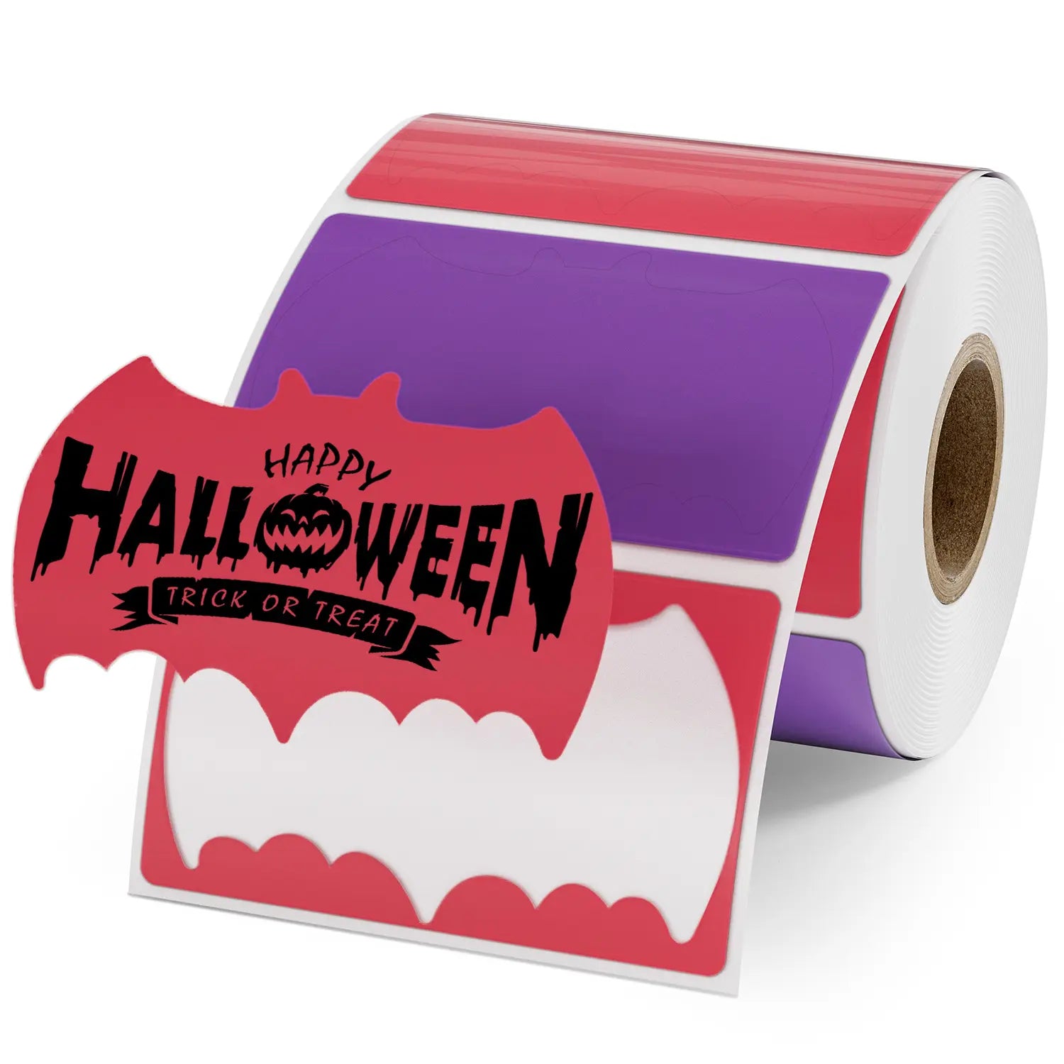 2,5x1,5 Zoll Halloween-Serie Fledermaus-Kreativetiketten 500 Stück