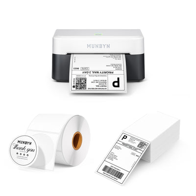 MUNBYN RW403B Bluetooth Thermal Label Printer Kit for Shipping and Product Labels