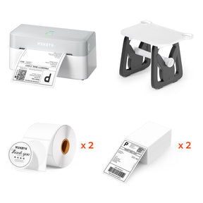 MUNBYN 403B Bluetooth Etikettendrucker, Labeldrucker Thermodrucker Set