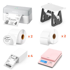 MUNBYN 403B Bluetooth Etikettendrucker, Labeldrucker Thermodrucker Set