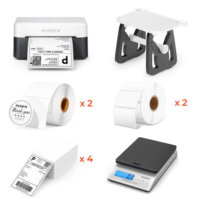 MUNBYN RW403B Panda Bluetooth thermische labelprinterkit voor verzend- en productlabels