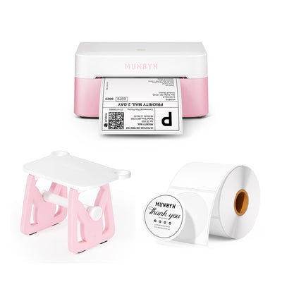 MUNBYN RW403B Kit d'imprimante thermique Bluetooth pour étiquettes d'expédition et de produits