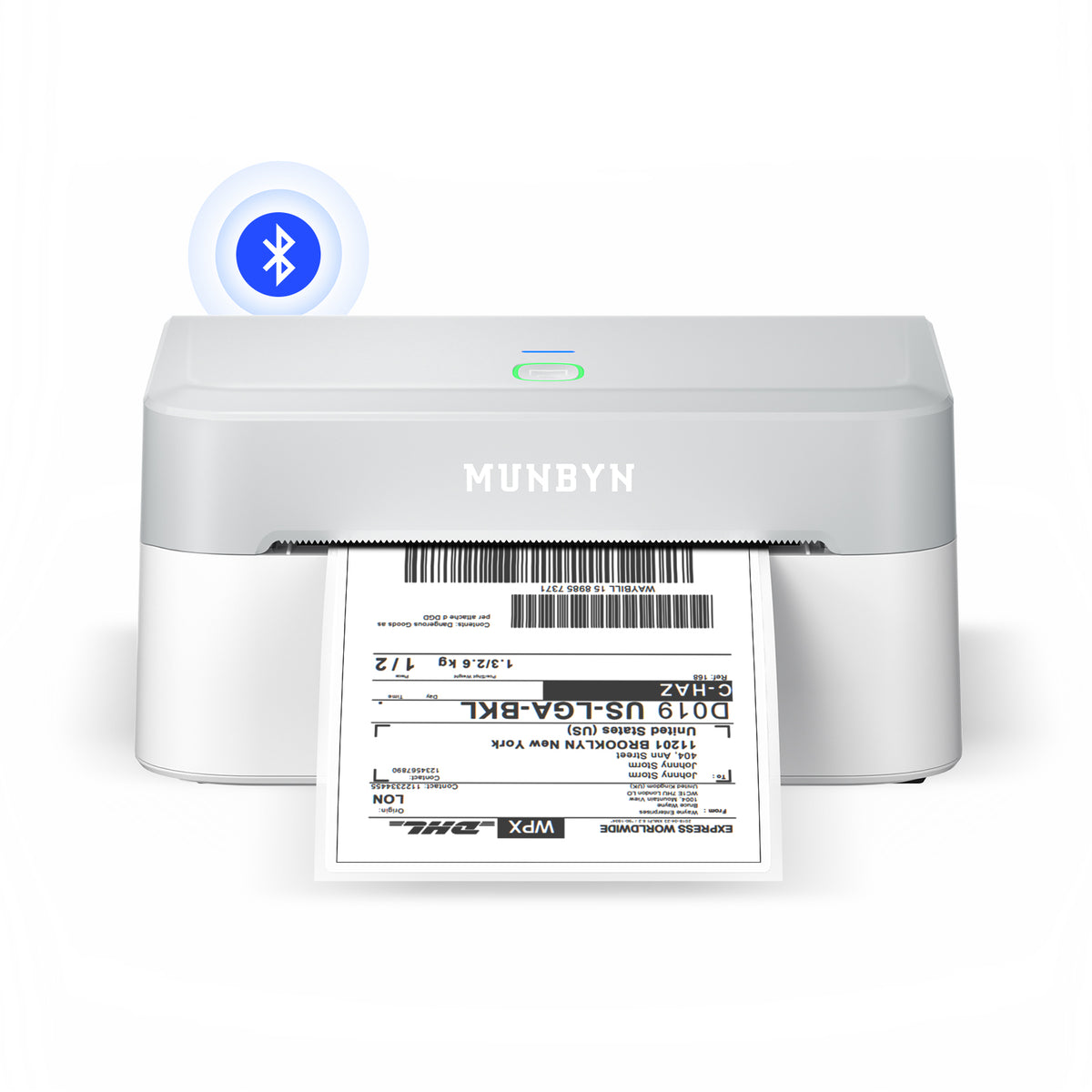 MUNBYN 403B Bluetooth Etikettendrucker, Labeldrucker Thermodrucker