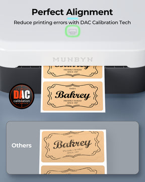 MUNBYN 403B Bluetooth Etikettendrucker, Labeldrucker Thermodrucker【Panda-Farbe】