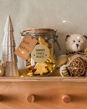 MUNBYN rundes & Quadrat Braune Kraft-Thermoaufkleber