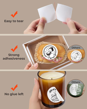 MUNBYN 50mmx50mm Runde Thermo-Etiketten, 150/1 Rolle Weiß