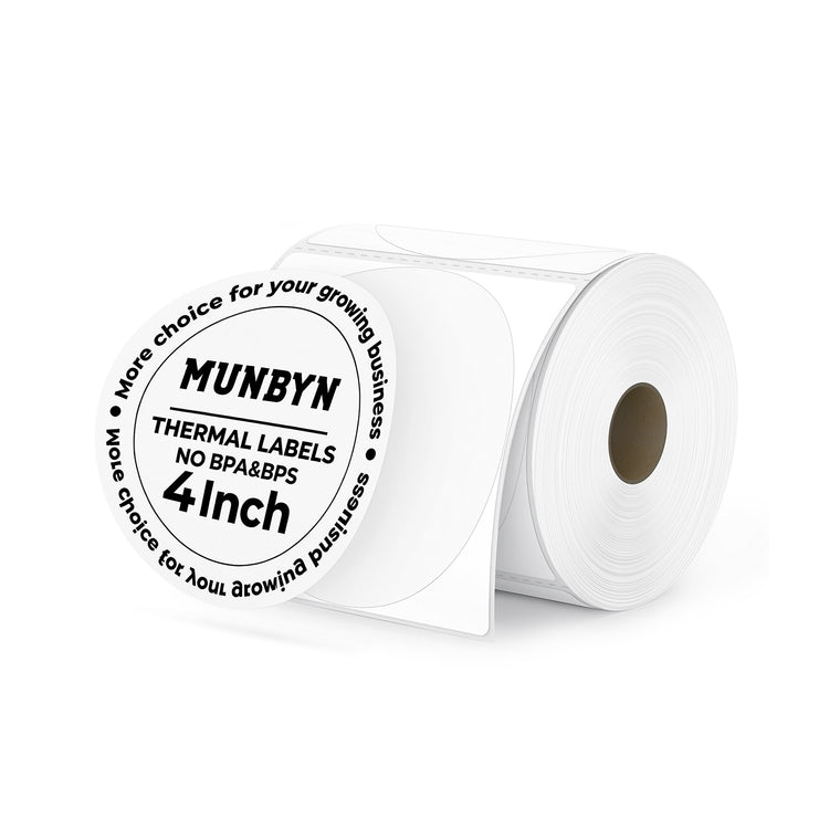 MUNBYN 4" x 4" Universal Thermo-etiketten für kleine Unternehmen und Bäckereien