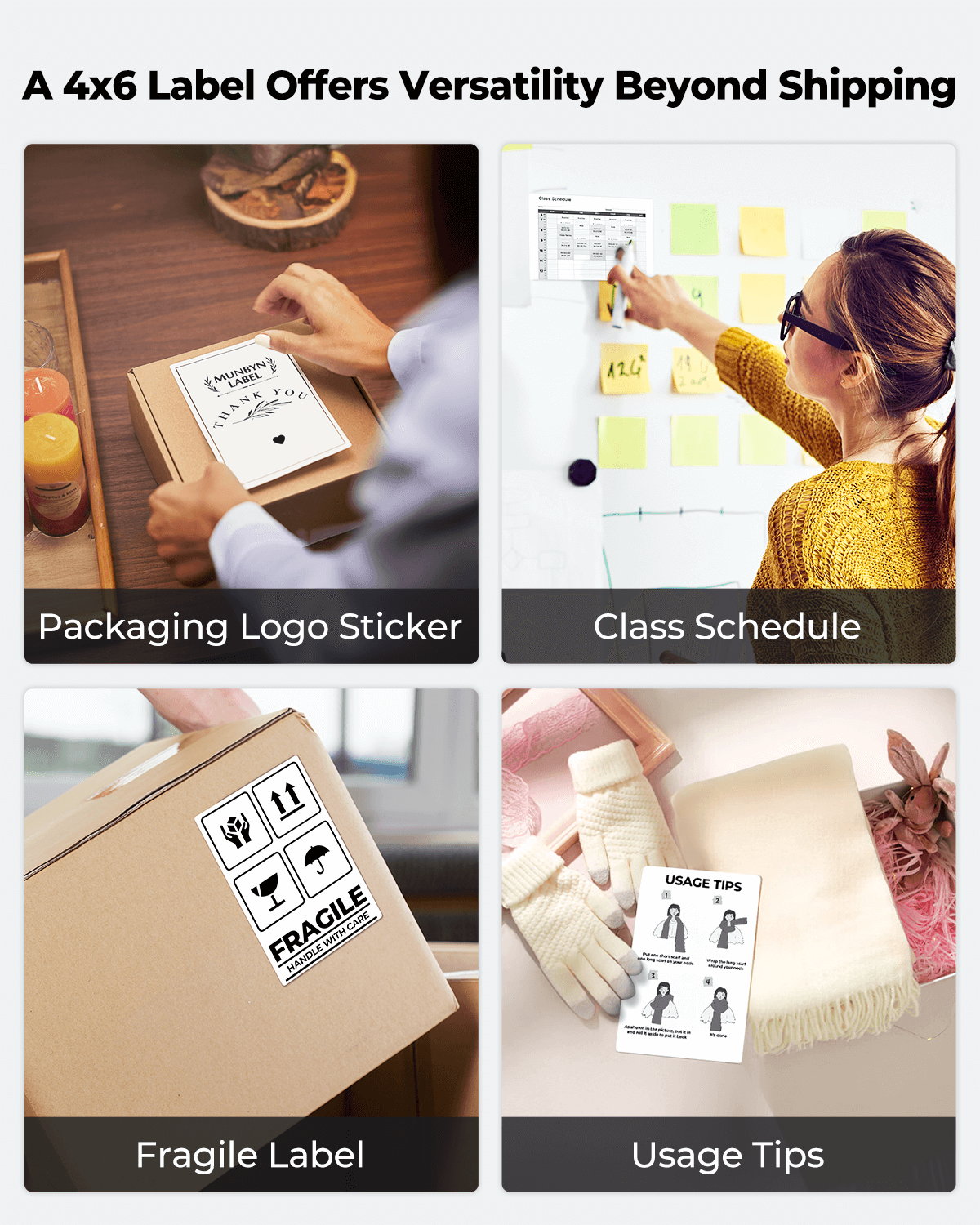 MUNBYN Premium Business Label Kit for Versatile Packaging
