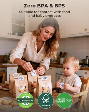 MUNBYN 50mmx50mm Runde Thermo-Etiketten, 2-Farben-Druck, 150/1 Rolle