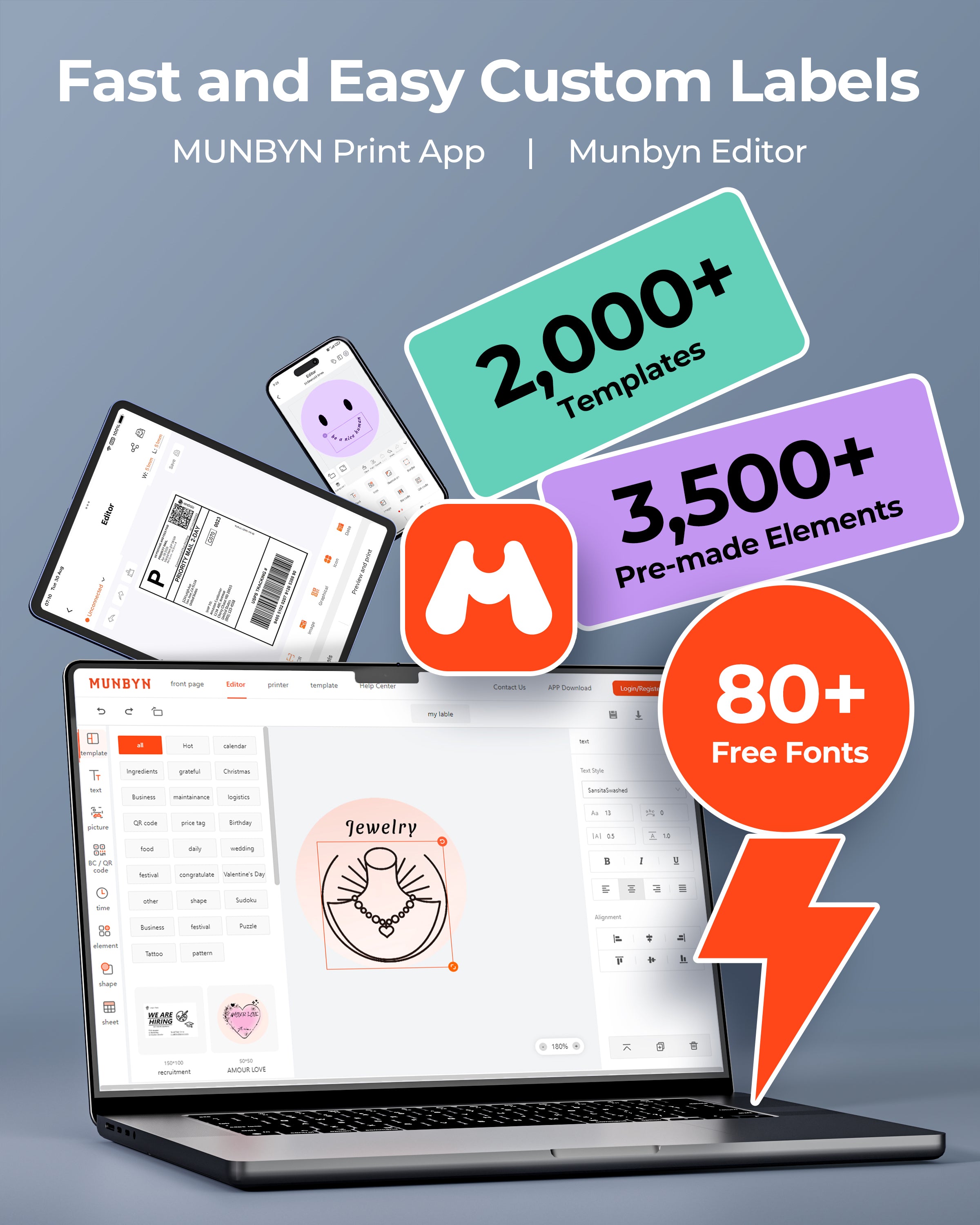 RealWriter 403B Thermodrucker【Panda-Farbe】