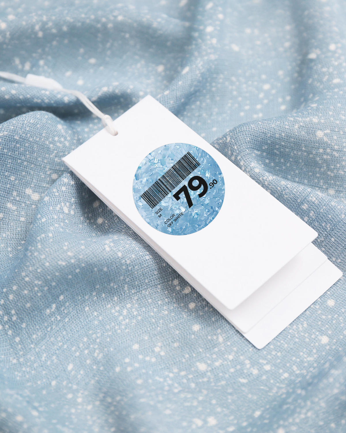 2" Muschelmuster Etiketten