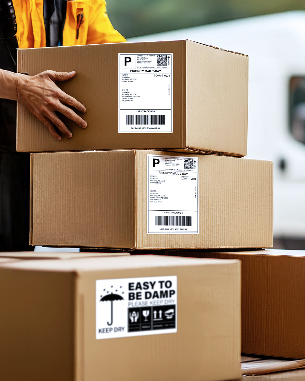 MUNBYN 4x6 Versandaufkleber, DHL Thermoetiketten, BPA-freie Thermopapier| Rolle