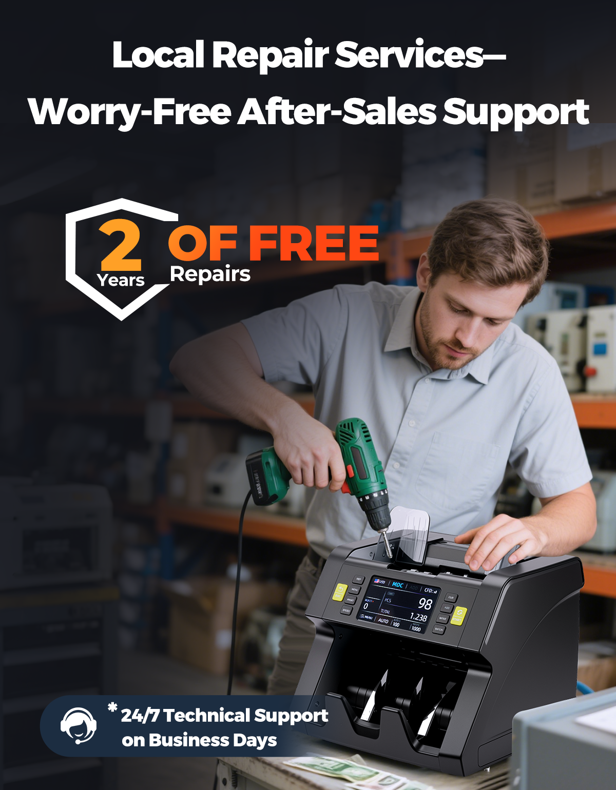MUNBYN IMC21 Money Counter with 2 years of warranty