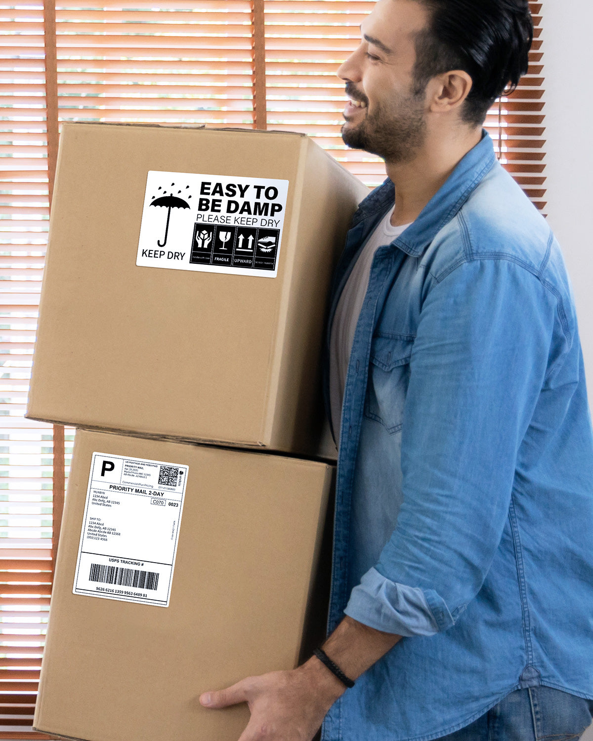 MUNBYN 4x6 Versandaufkleber, DHL Thermoetiketten, BPA-freie Thermopapier