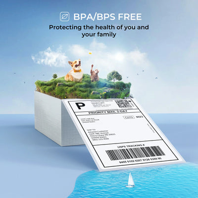 4" x 6" Braun Versandaufkleber