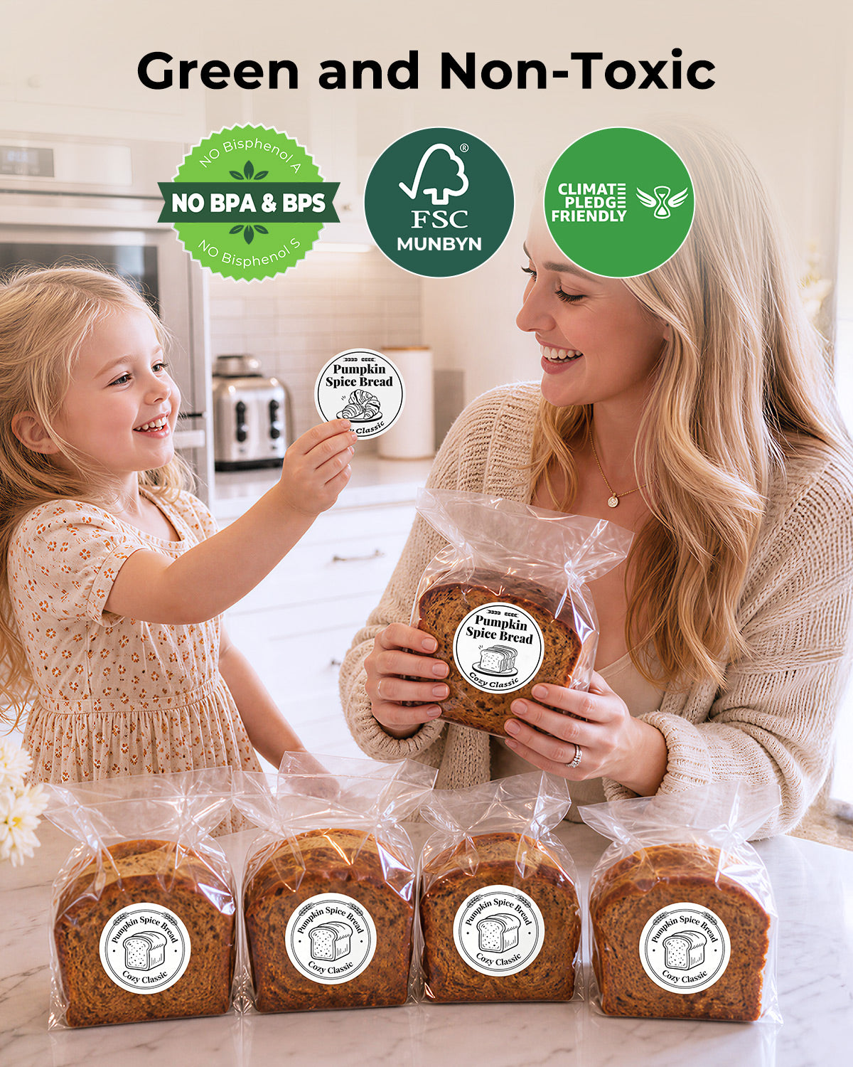 MUNBYN 2,5" Runde Thermoetiketten für kleine Unternehmen & selbstgemachte Leckereien