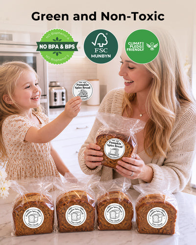 MUNBYN 2,5" Runde Thermoetiketten für kleine Unternehmen & selbstgemachte Leckereien