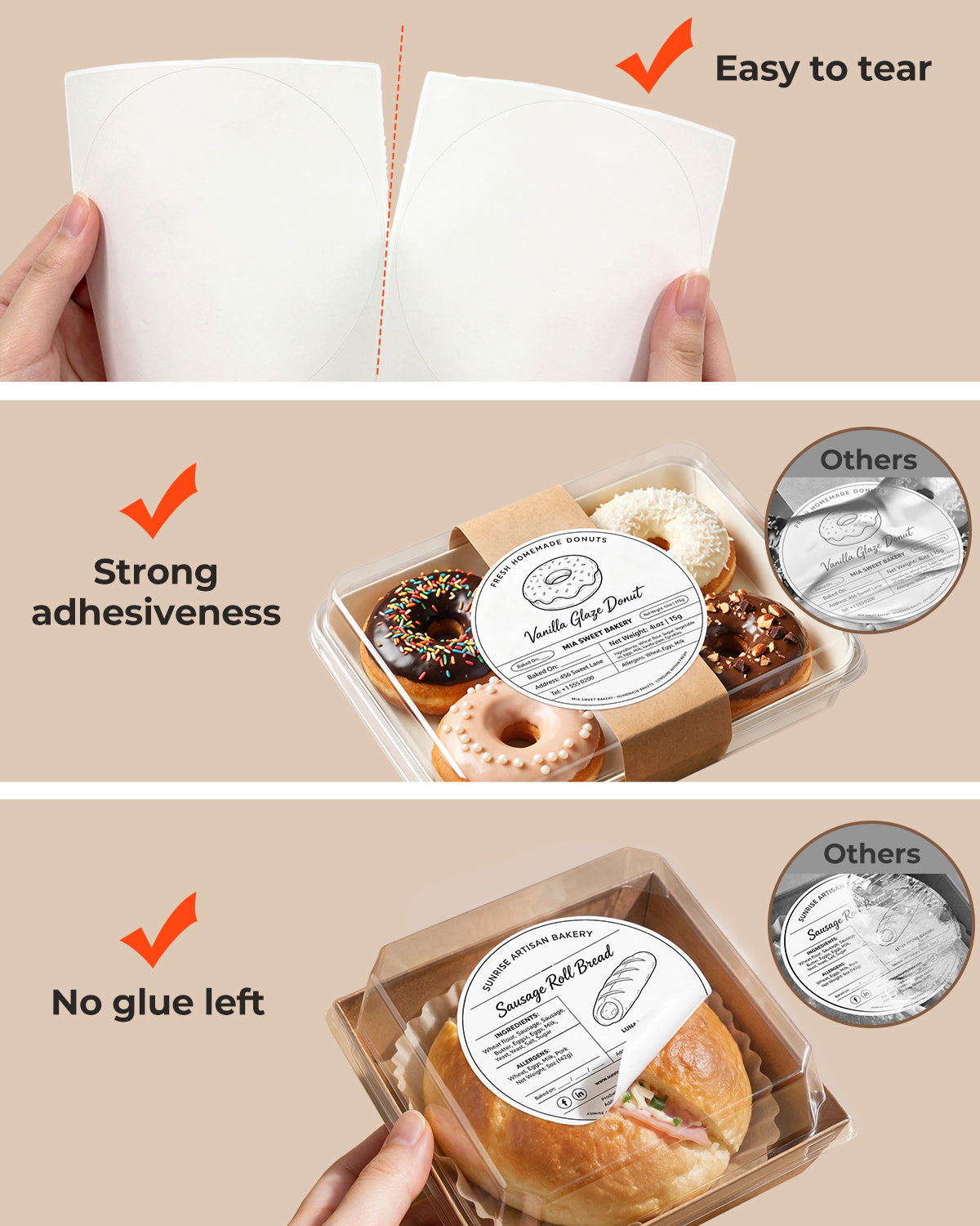 MUNBYN 4" x 4" Universal Thermal Labels for Small Businesses and Bakeries