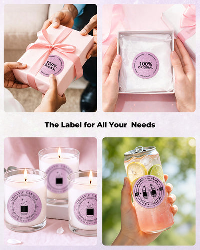 MUNBYN 2" Glitter Thermal Labels for Branding Stickers
