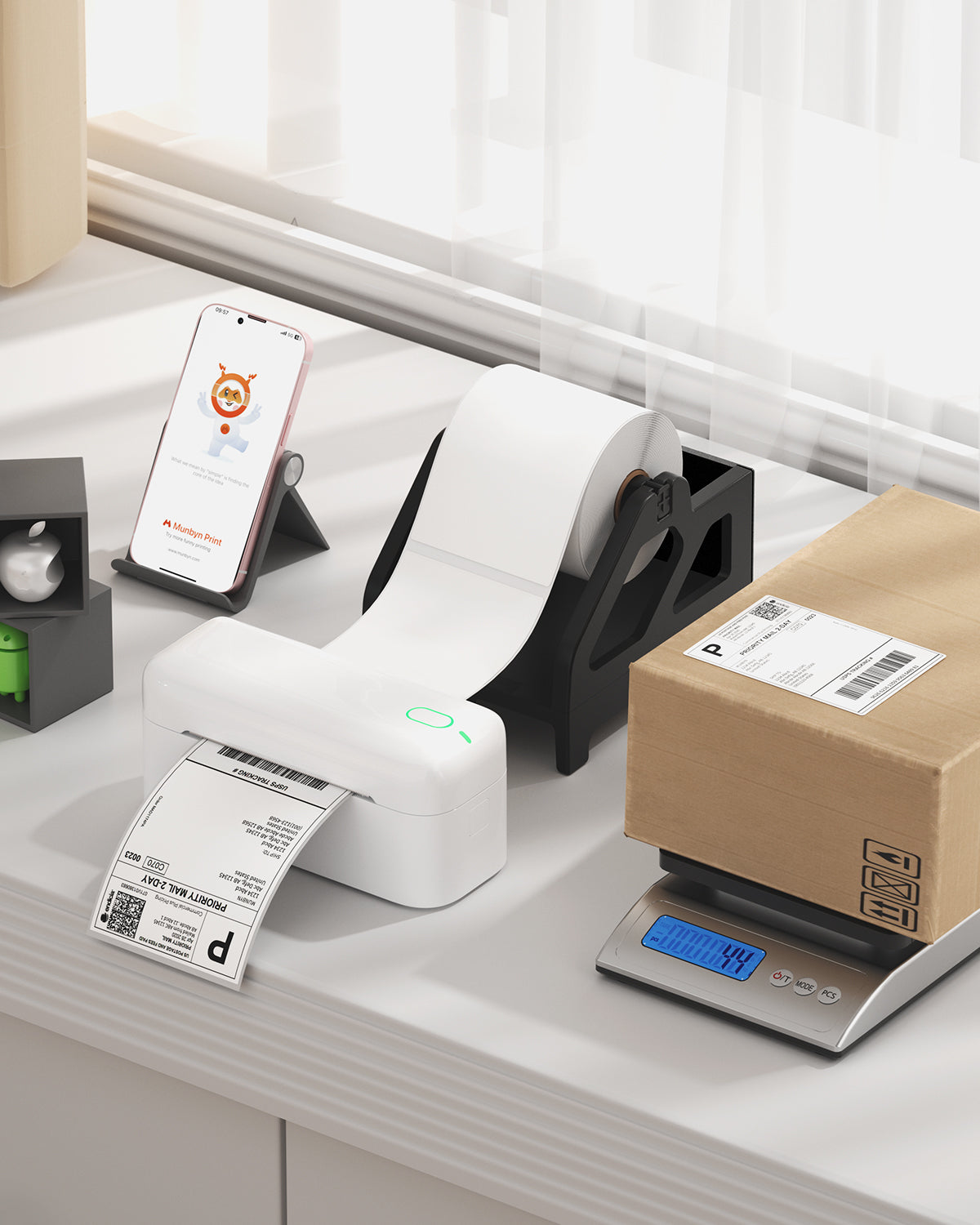 MUNBYN 4x6 Versandaufkleber, DHL Thermoetiketten, BPA-freie Thermopapier| Rolle