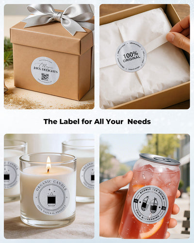 MUNBYN Étiquettes thermiques scintillantes 2" pour autocollants de branding