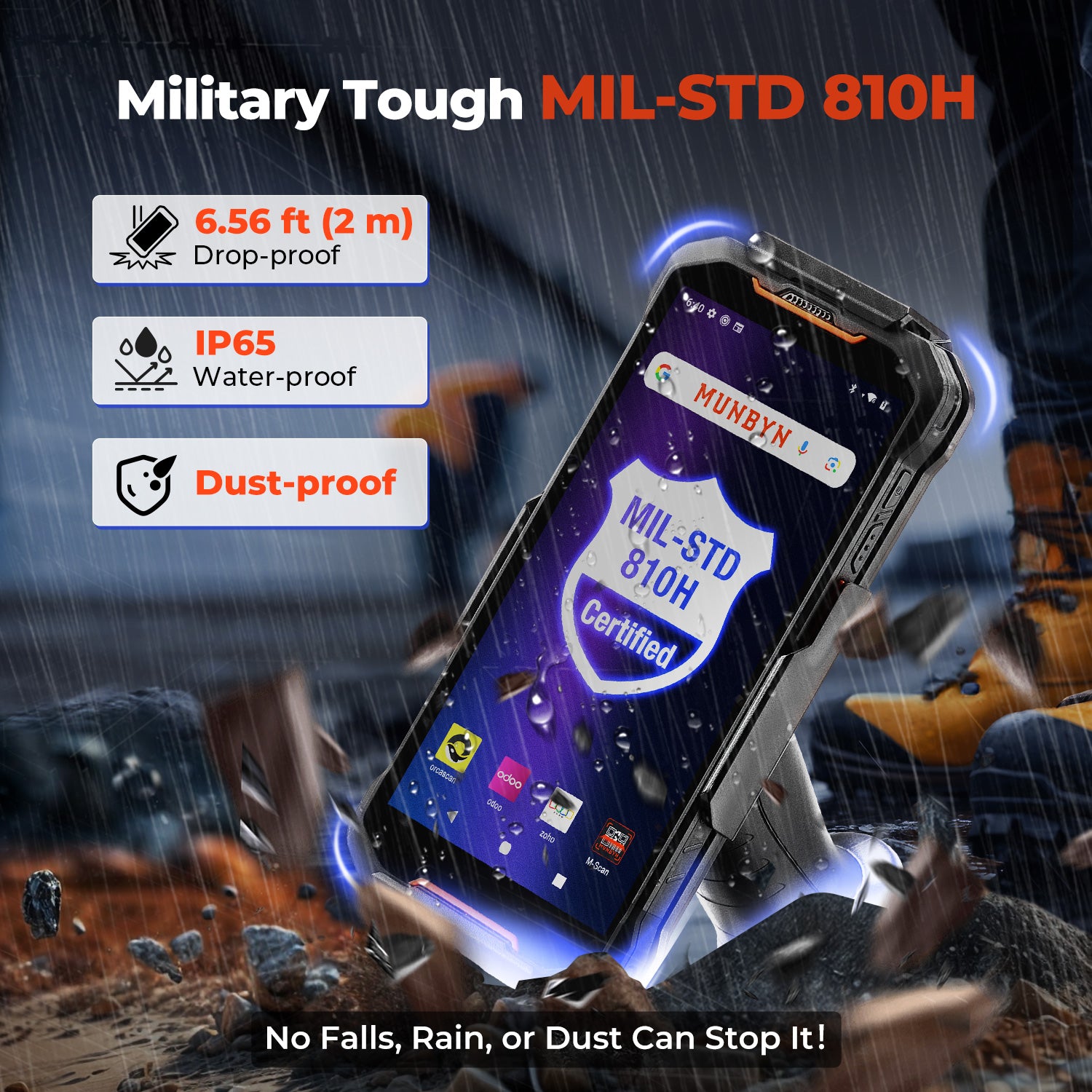 MUNBYN AS01P Scanner de codes-barres Android pour inventaire d'entrepôt
