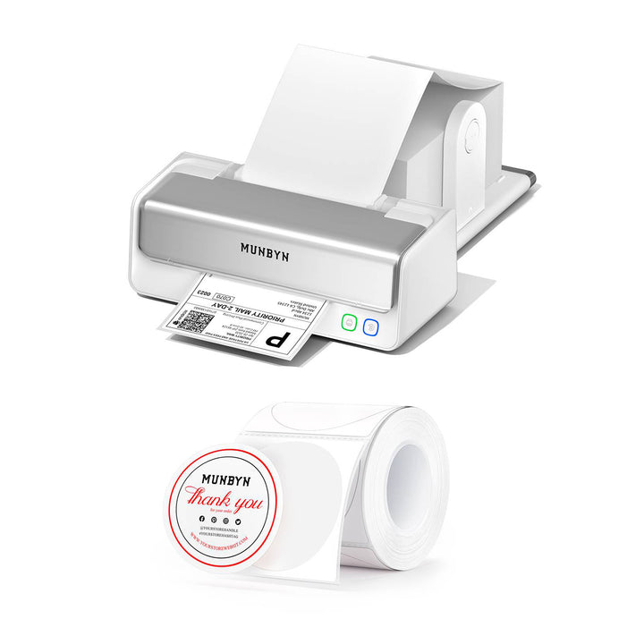 MUNBYN RW405B zweifarbiger Thermodrucker Kit für Verpackung und Branding