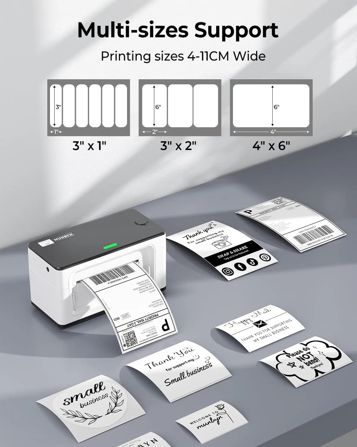 MUNBYN RealWriter 941 AirPrint Thermo Etikettendrucker Labeldrucker