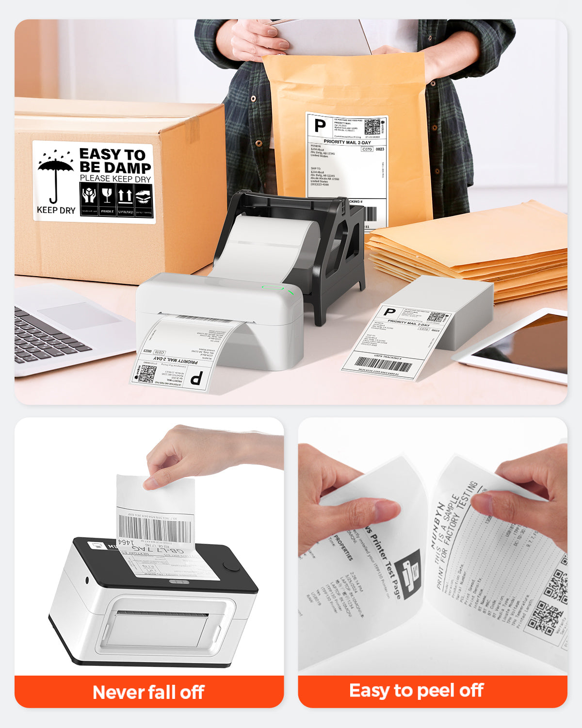 MUNBYN 4x6 Versandaufkleber, DHL Thermoetiketten, BPA-freie Thermopapier