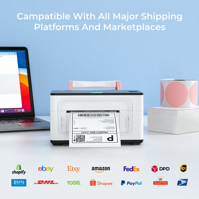 4" x 6" Braun Versandaufkleber