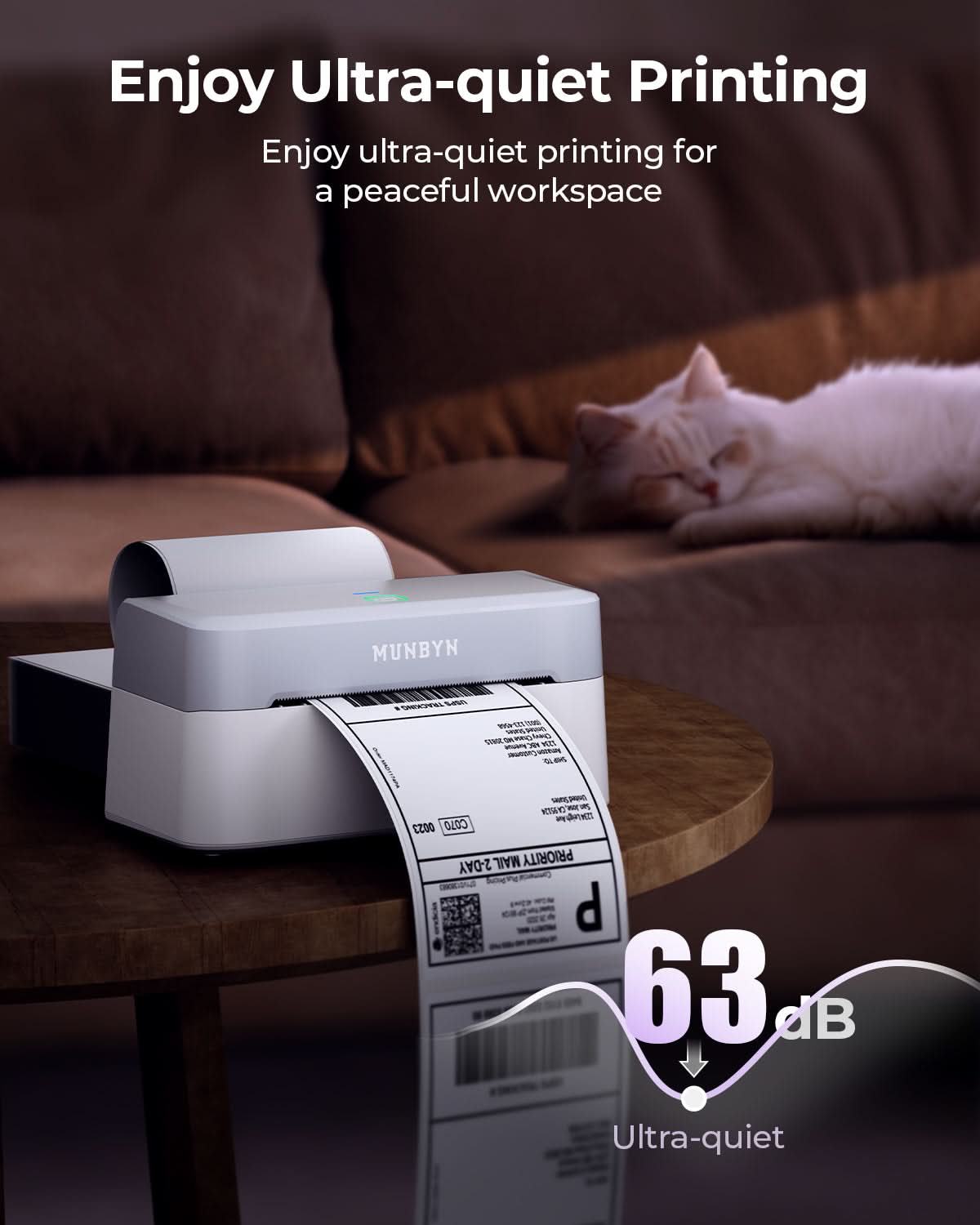 MUNBYN 403B Bluetooth Etikettendrucker, Labeldrucker Thermodrucker Set