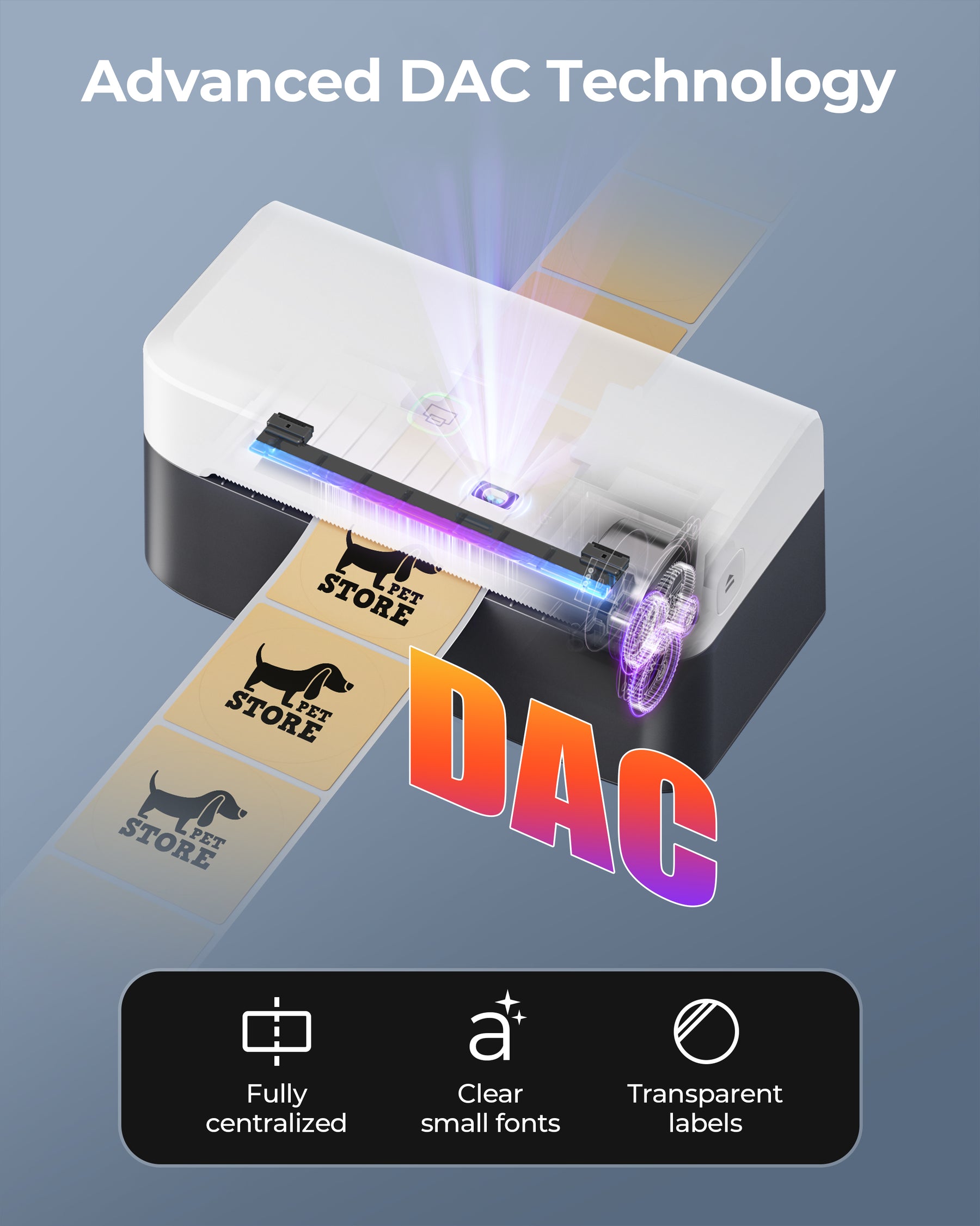 MUNBYN 403B Bluetooth Etikettendrucker, Labeldrucker Thermodrucker【Panda-Farbe】