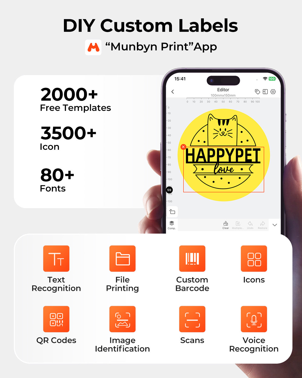 MUNBYN 941AP Bluetooth Etikettendrucker Thermodrucker Sets