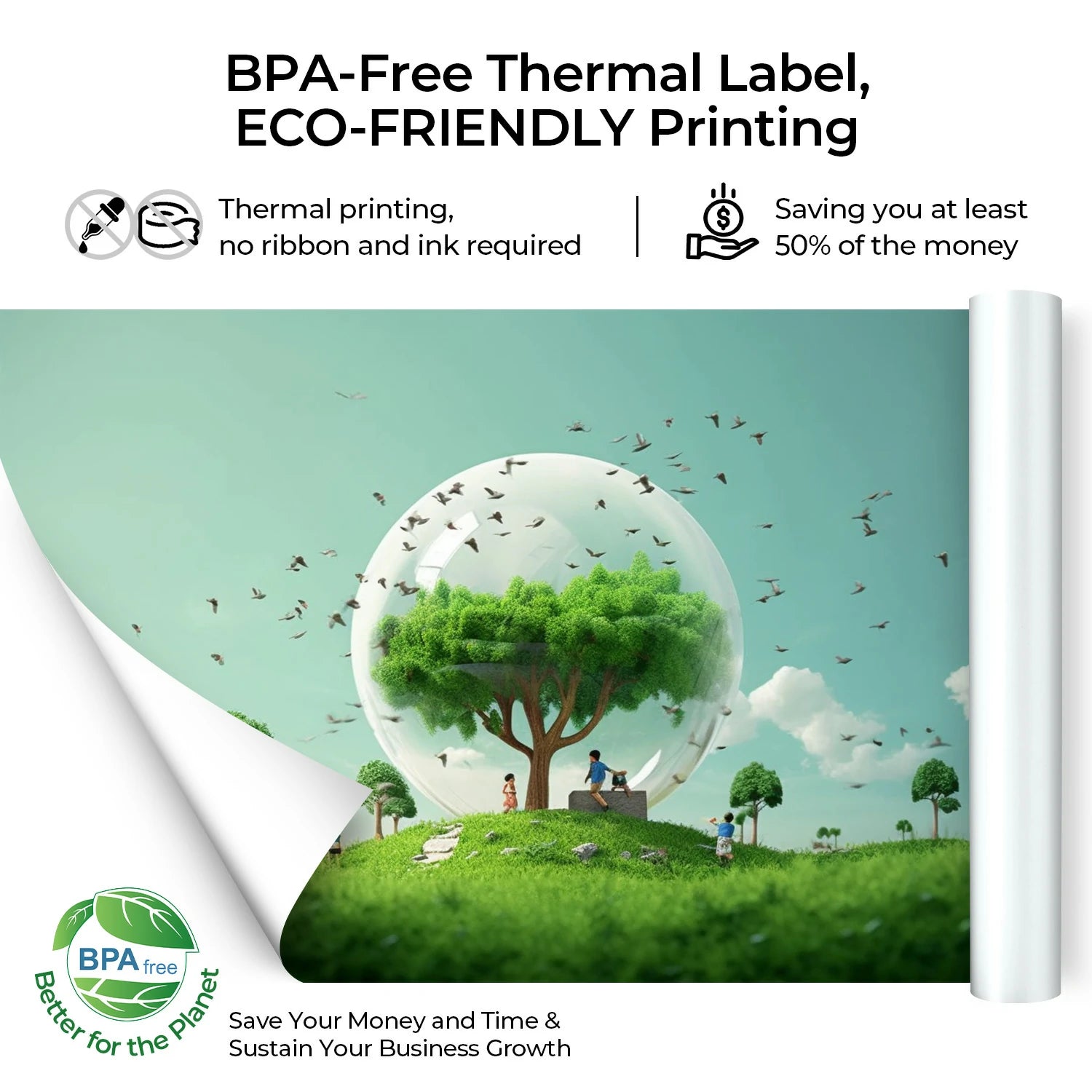 Umweltfreundlich hergestellt, ist unser A4-Thermopapier frei von BPA und BPS.
