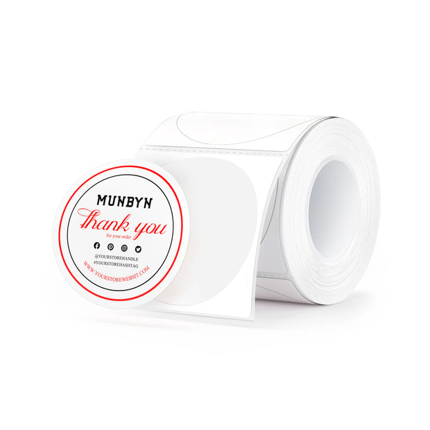 MUNBYN 2" zweifarbige Thermoetiketten für RW405B Produktetiketten